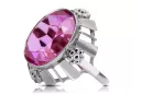 Vintage Jewlery Ring Amethyst Sterling silver 925 vrc043s